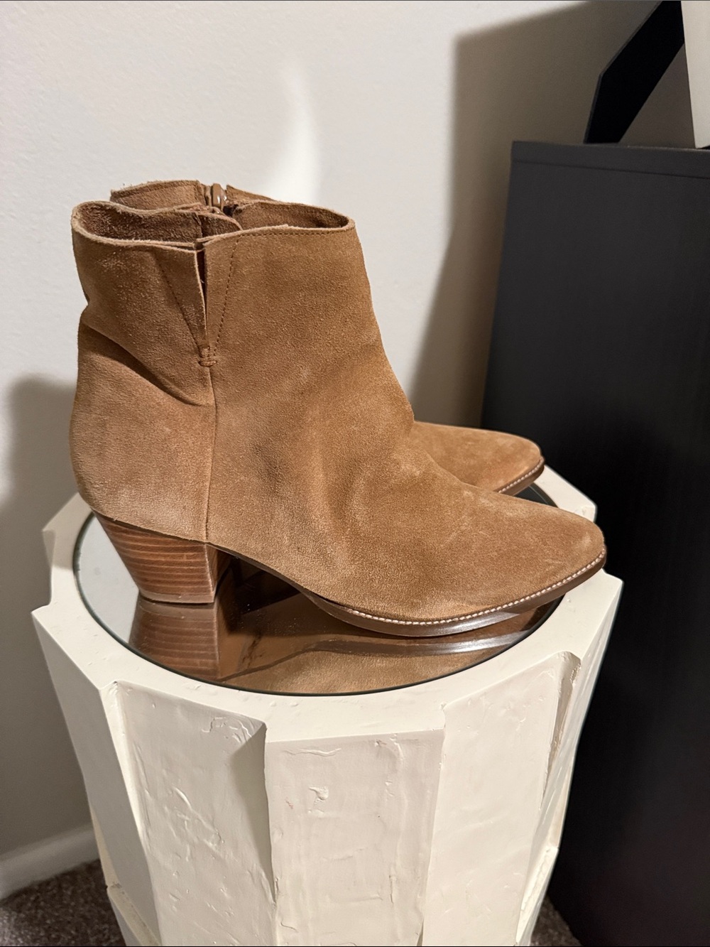 Coconuts by Matisse Tan Suede Ankle Booties